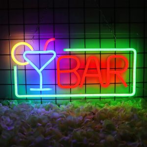 Bar Neon Signs for Wall Decor Led Bar Lights for Bedroom Led Sign Room Decor Aesthetic Suitable for Living Room Bistro Man Cave Party